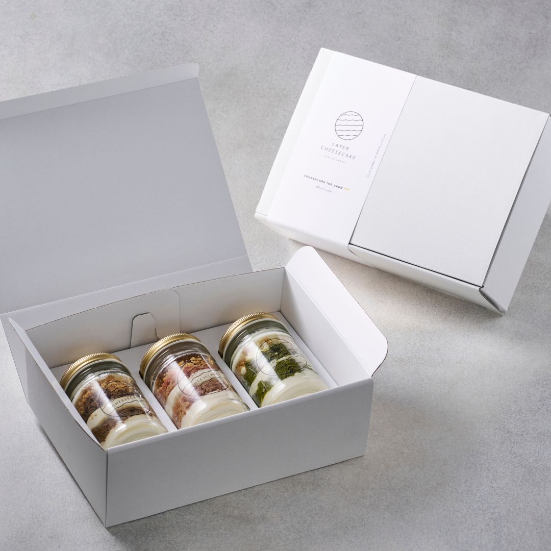 レイヤーチーズケーキ3個セット - パッケージ